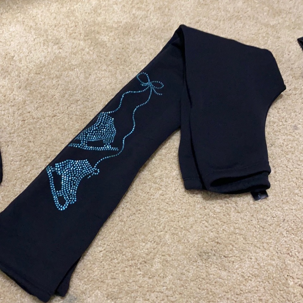 Rhinestone ice skating pants